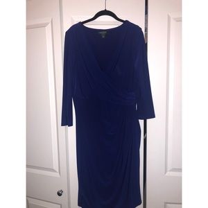 Ralph Lauren Jersey Wrap Dress Royal Blue